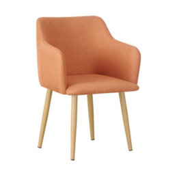 Mof Classic Fabric Tub Chair Wing Back Armchair Sofa Vanity Bedroom Dressing Chair K5 (Orange) - thumbnail 2