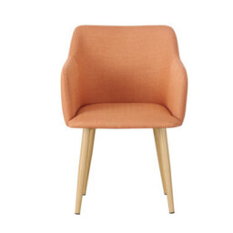 Mof Classic Fabric Tub Chair Wing Back Armchair Sofa Vanity Bedroom Dressing Chair K5 (Orange) - thumbnail 3