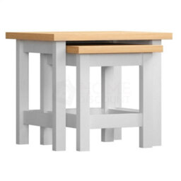 Nest Of 2 Tables Side End Modern Table Set Mdf Square Furniture - thumbnail 6