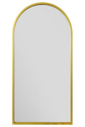"Mirroroutlet Arcus - Gold Metal Framed Arched Leaner / Wall Garden Mirror 55"" X 27.5"" (140Cm X 70Cm)" - thumbnail 3