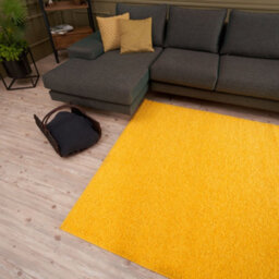The Rugs Yellow Soft Plain Design Fluffy Shaggy Rugs And Runners High Pile Living Room Kitchen Hallway 380 - thumbnail 6