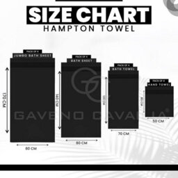 Gc Gaveno Cavailia Hampton Royal 4 Pack Hand Towel 50X80 Black Egyptian Cotton Premier Super Absorbent Towel - thumbnail 5