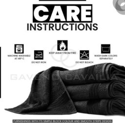 Gc Gaveno Cavailia Hampton Royal 4 Pack Hand Towel 50X80 Black Egyptian Cotton Premier Super Absorbent Towel - thumbnail 4