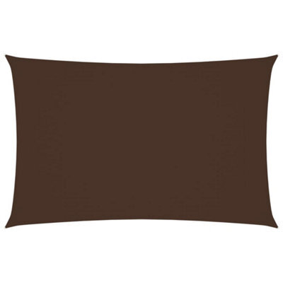Berkfield Sunshade Sail Oxford Fabric Rectangular 2X5 M Brown - image 1