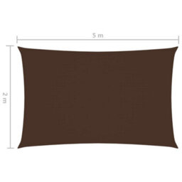 Berkfield Sunshade Sail Oxford Fabric Rectangular 2X5 M Brown - thumbnail 6