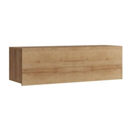 Calabrini 11 Practical Home Office Set With Desk Storage Cabinet And Shelves Golden Oak With Led - thumbnail 5