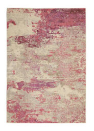 Ivory Pink Abstract Graphics Modern Easy To Clean Rug For Living Room Bedroom And Dining Room-119Cm X 180Cm - thumbnail 9