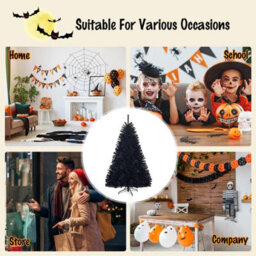 Shatchi 4Ft Black Artificial Tree Imperial 230 Tips Artificial Tree With Metal Stand - thumbnail 6