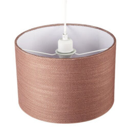 Happy Homewares Mocha Mousse Brown Textured Linen Pendant Lighting Shade With Diffuser - thumbnail 3