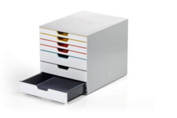 Durable Varicolor Mix Desktop Organiser 7 Drawer Colour Coded Storage - A4+ - thumbnail 2