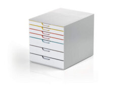 Durable Varicolor Mix Desktop Organiser 7 Drawer Colour Coded Storage - A4+ - thumbnail 3