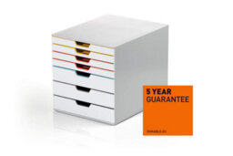 Durable Varicolor Mix Desktop Organiser 7 Drawer Colour Coded Storage - A4+