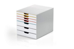 Durable Varicolor Mix Desktop Organiser 7 Drawer Colour Coded Storage - A4+ - thumbnail 5