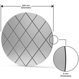 Belofay 50Cm Round Clear Wall Mirror Interiors Art Deco Glass Design Modern Wall-Mounted Mirrors For Home And Office - thumbnail 3