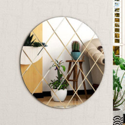 Belofay 50Cm Round Clear Wall Mirror Interiors Art Deco Glass Design Modern Wall-Mounted Mirrors For Home And Office - thumbnail 2