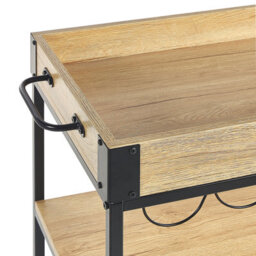 Beliani Kitchen Trolley Hullet Metal Light Brown - thumbnail 5