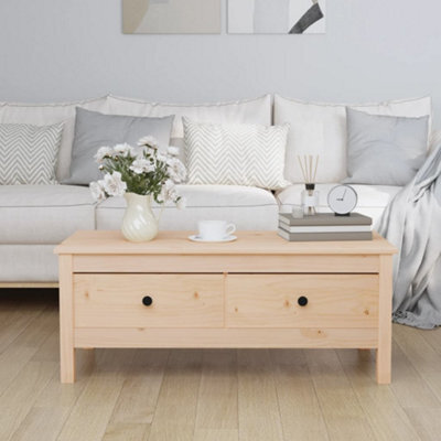 Vidaxl Coffee Table 100X50X40 Cm Solid Wood Pine - image 1