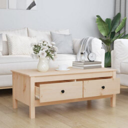 Vidaxl Coffee Table 100X50X40 Cm Solid Wood Pine - thumbnail 3