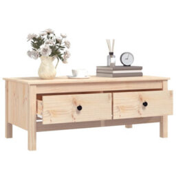 Vidaxl Coffee Table 100X50X40 Cm Solid Wood Pine - thumbnail 5