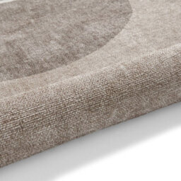 Beige Cream Geometric 5mm Thick Rug, Stain-Resistant Modern Rug For Bedroom, Living Room, & Dining Room-60Cm X 170Cm (Runner) - thumbnail 7