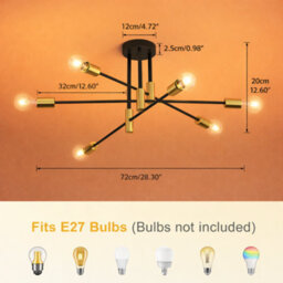 Shopnbits 40W Round Led Ceiling Light Warm White 3000K Flush Mount Ceiling Light For Bedroom Kitchen Hallway - thumbnail 7