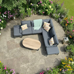 Bracken Outdoors Vancouver Aluminium Corner Garden Sofa Set With Coffee Table - thumbnail 2