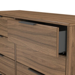 Beijing 6 Drawer Midi Chest Of Drawers In Carini Walnut (Ready Assembled) - thumbnail 6