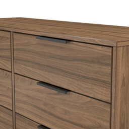 Beijing 6 Drawer Midi Chest Of Drawers In Carini Walnut (Ready Assembled) - thumbnail 5