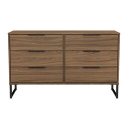 Beijing 6 Drawer Midi Chest Of Drawers In Carini Walnut (Ready Assembled) - thumbnail 2