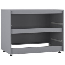 Urbn-Living Urbnliving 60Cm Height 2 Drawer Grey Chest Dresser Sideboard Storage Cabinet Unit W/ Adjustable Feet Bedroom - thumbnail 6