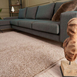 The Rugs Beige Soft Plain Design Fluffy Shaggy Rugs And Runners High Pile Living Room Kitchen Hallway 380 - thumbnail 8