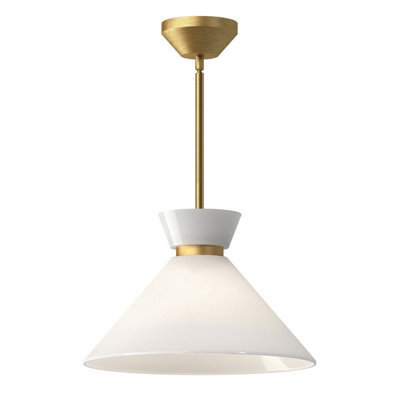 Luminosa Lighting Elstead Alora Mood Halston Dome Pendant Ceiling Light Contemporary Brushed Gold 1X E27 - image 1