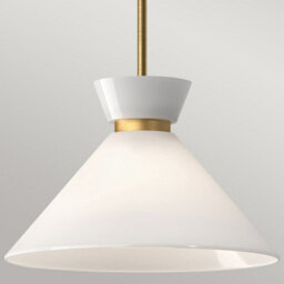 Luminosa Lighting Elstead Alora Mood Halston Dome Pendant Ceiling Light Contemporary Brushed Gold 1X E27 - thumbnail 4