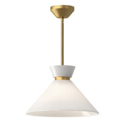 Luminosa Lighting Elstead Alora Mood Halston Dome Pendant Ceiling Light Contemporary Brushed Gold 1X E27 - thumbnail 1
