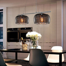 Long Life Lamps Company Modern Ceiling Crystal Droplet Pendant Light Double Smoked Grey Glass H3102 - thumbnail 9