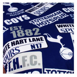 Tottenham Hotspur Fc Childrens/kids Official Patch Football Crest Duvet Set Navy/white (Double) - thumbnail 2