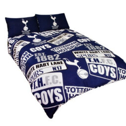 Tottenham Hotspur Fc Childrens/kids Official Patch Football Crest Duvet Set Navy/white (Double) - thumbnail 1