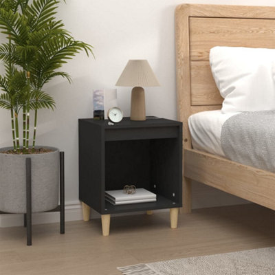 Berkfield Bedside Cabinet Black 40X35X50 Cm Engineered Wood - image 1
