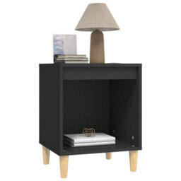 Berkfield Bedside Cabinet Black 40X35X50 Cm Engineered Wood - thumbnail 4