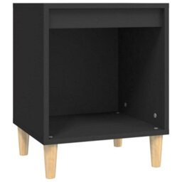 Berkfield Bedside Cabinet Black 40X35X50 Cm Engineered Wood - thumbnail 2