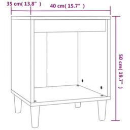 Berkfield Bedside Cabinet Black 40X35X50 Cm Engineered Wood - thumbnail 8