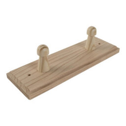 Woodeedoo 2 Peg Wooden Coat Hook Wall Mounted Natural Pine Unpainted Clothes Rack Rail  For Wall Or Door Storage 18.5 X 6 X 5.5 Cm - thumbnail 8