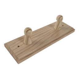 Woodeedoo 2 Peg Wooden Coat Hook Wall Mounted Natural Pine Unpainted Clothes Rack Rail  For Wall Or Door Storage 18.5 X 6 X 5.5 Cm - thumbnail 5