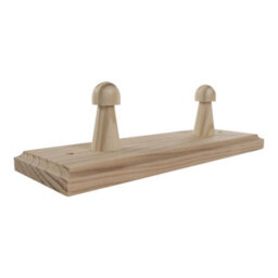 Woodeedoo 2 Peg Wooden Coat Hook Wall Mounted Natural Pine Unpainted Clothes Rack Rail  For Wall Or Door Storage 18.5 X 6 X 5.5 Cm - thumbnail 7
