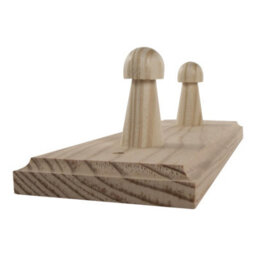 Woodeedoo 2 Peg Wooden Coat Hook Wall Mounted Natural Pine Unpainted Clothes Rack Rail  For Wall Or Door Storage 18.5 X 6 X 5.5 Cm - thumbnail 4