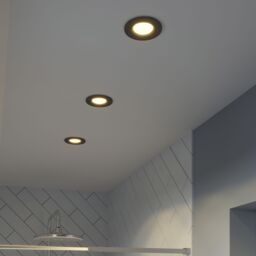 GoodHome Etana Black Non-Adjustable Led Warm Downlight 4.7W Ip65, Set Of 3 - thumbnail 2