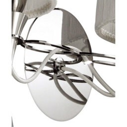 Luminosa Lighting Luminosa Lucca Wall Lamp Switched 2 Light E27, Polished Chrome With White Shades & Clear Crystal - thumbnail 5