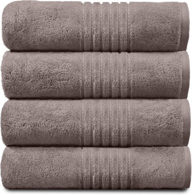 Gc Gaveno Cavailia Hampton Royal 4 Pack Jumbo Bath Sheet 80X170 Silver Egyptian Cotton Premier Super Absorbent Towel - image 1