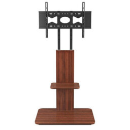 "Heavy Duty Floor Tv Stand Television Holder With Wood Floating Mount For 32-65""" - thumbnail 2