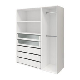 GoodHome Atomia Freestanding White Particle Board Wardrobe, Clothing & Shoes Organiser (H)1875mm (W)1500mm (D)580mm - thumbnail 1